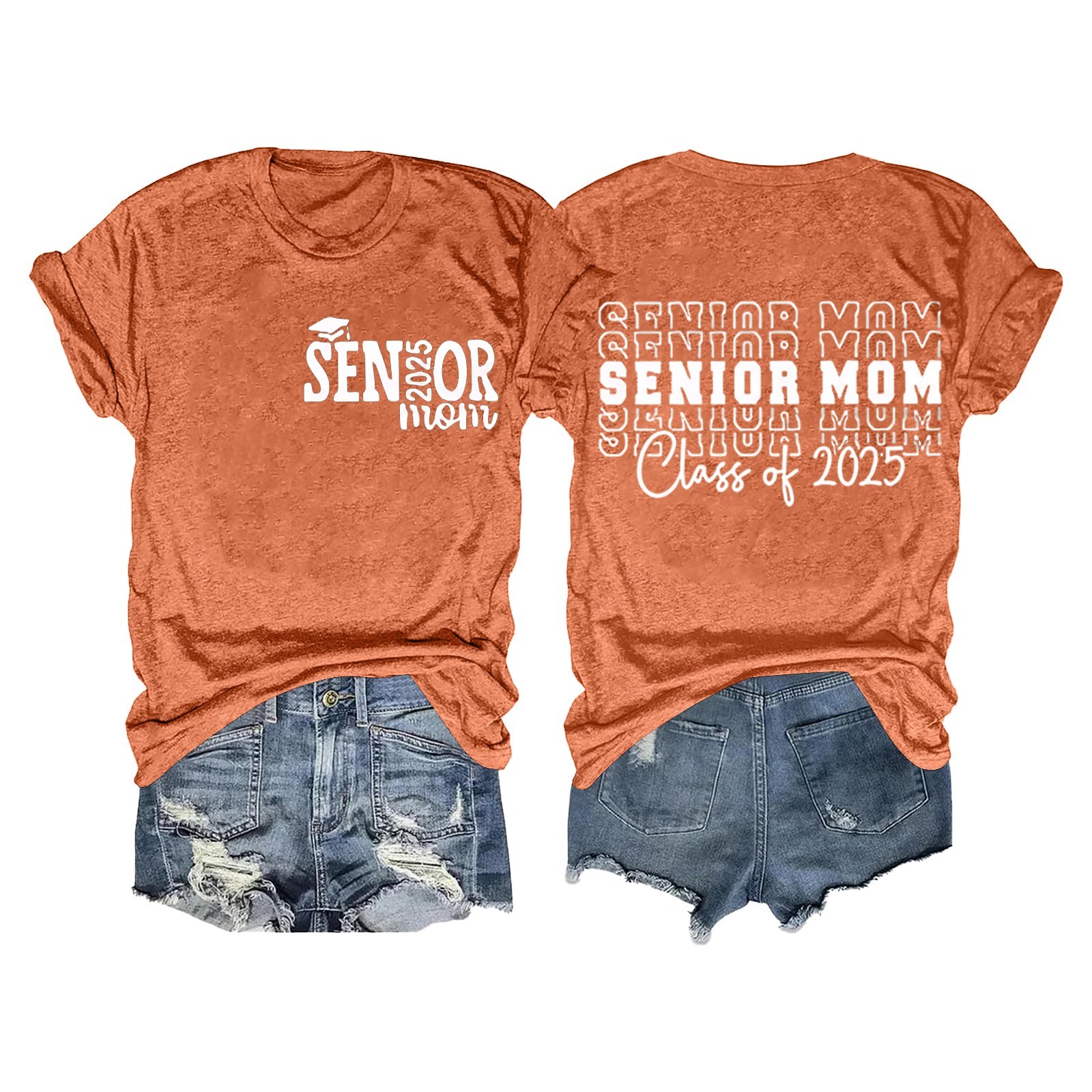 thumbnail image 4 of Camiseta de graduación para madres mayores - Promoción de 2025, poliéster-algodón, tallas S-XXL, manga corta, estampado divertido, 4 of 4